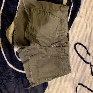 American Eagle Green cotton shorts in size 0